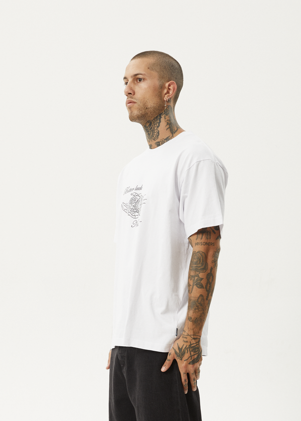 Afends Bad Luck - Heavy Boxy Tee White