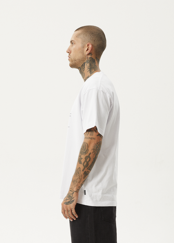 Afends Bad Luck - Heavy Boxy Tee White