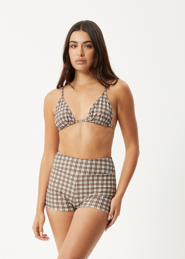 afends Base - Swim Short Coffee Check