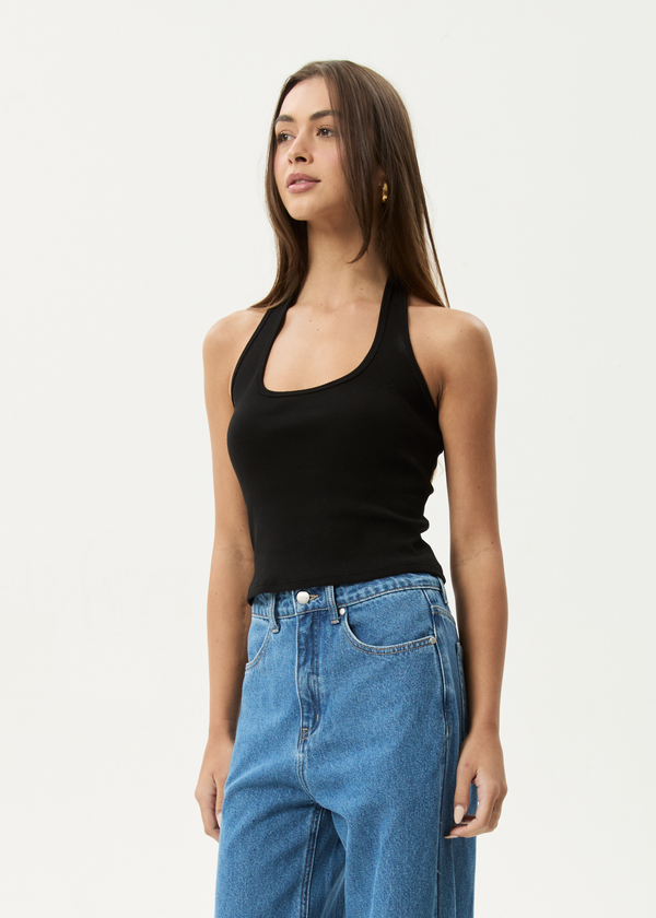 Afends Basis - Rib Halter Black