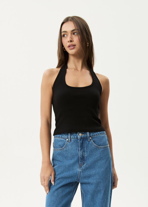 afends Basis - Rib Halter Black