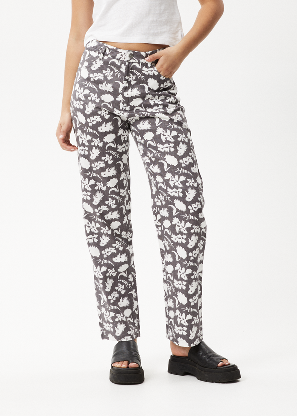 Afends Bayley Shelby Long - Wide Leg Pant Steel