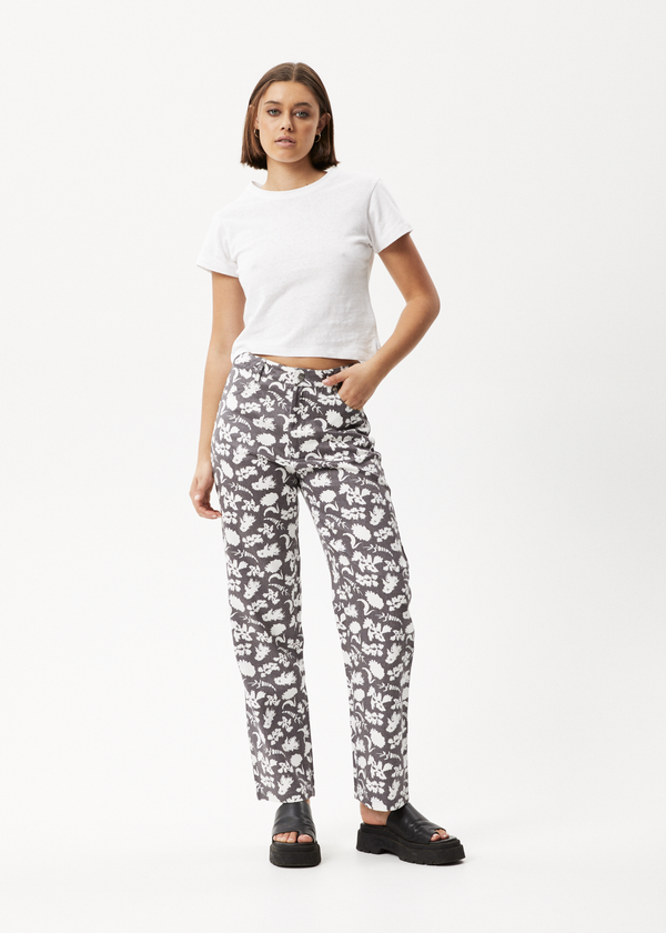 afends Bayley Shelby Long - Wide Leg Pant Steel
