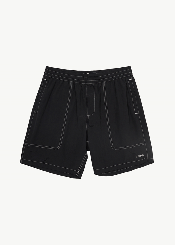afends Baywatch - Swim Short 18" Black
