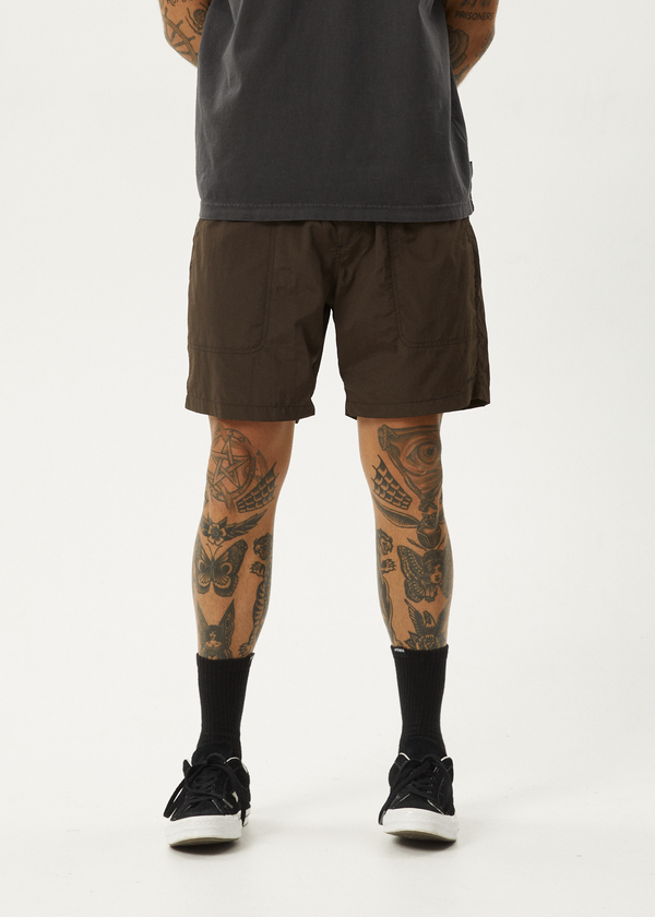 Afends Baywatch - Swim Short 18" Coffee