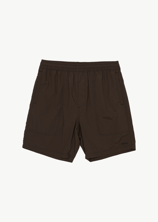 afends Baywatch - Swim Short 18" Coffee