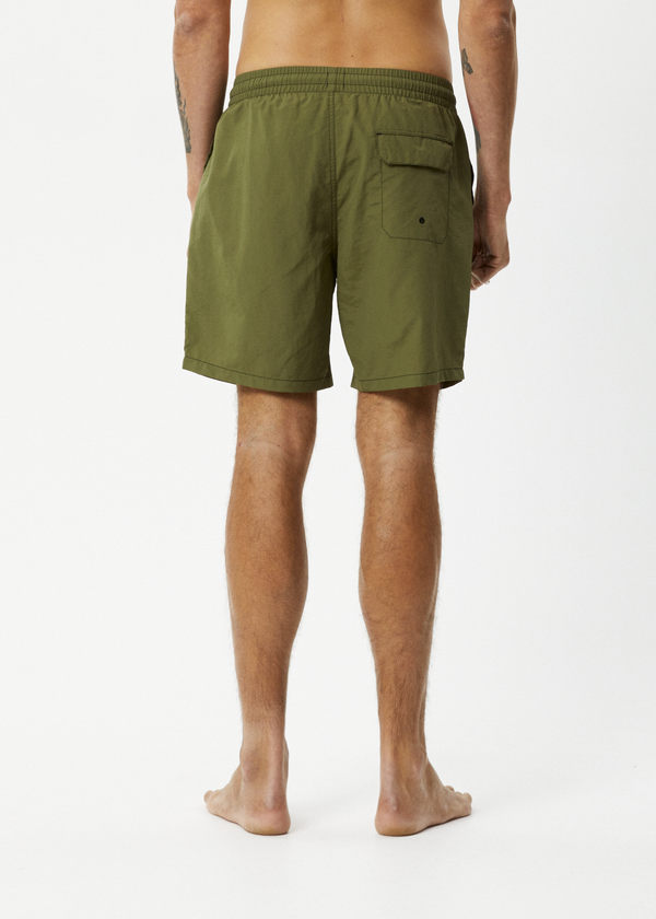 Afends Baywatch - Swim Short 18" Military
