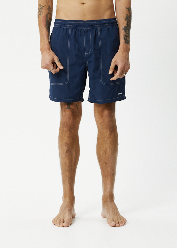 Afends Baywatch - Swim Short 18" Navy