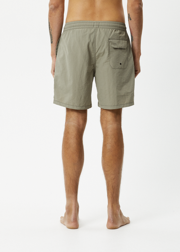 Afends Baywatch - Swim Short 18" Olive