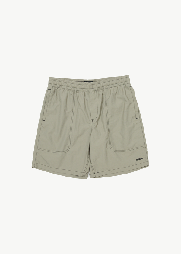 afends Baywatch - Swim Short 18" Olive