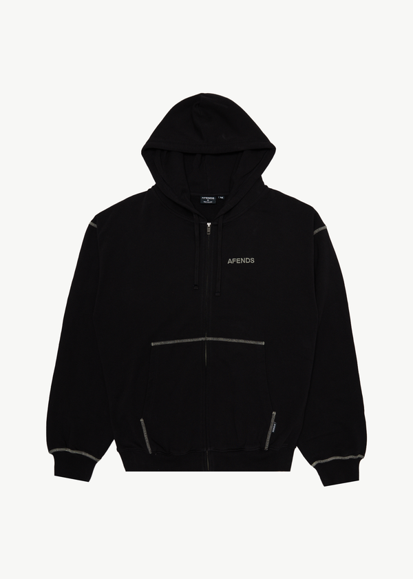 afends Burner - Zip Hood Black