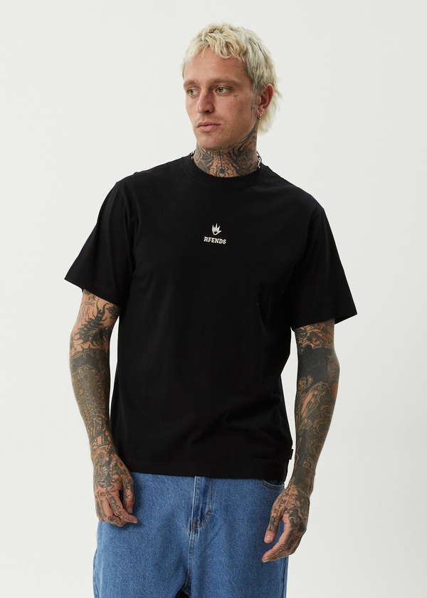 Afends Burnin - Retro Tee Black