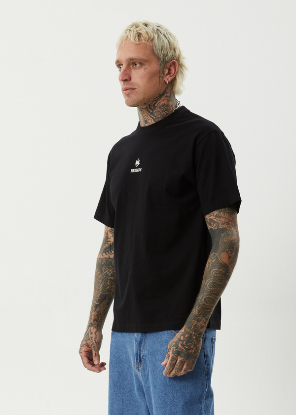 Afends Burnin - Retro Tee Black
