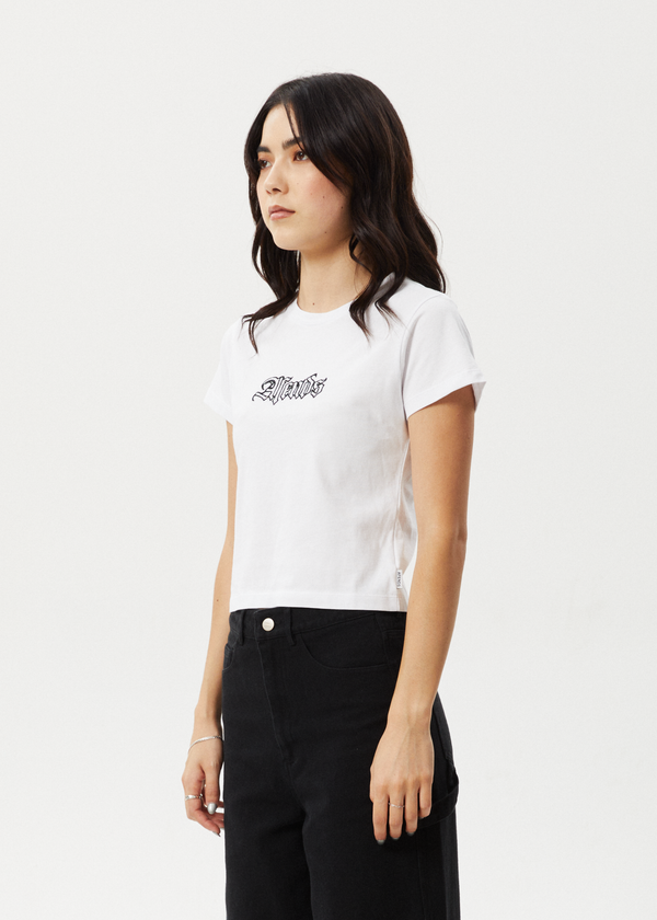 Afends Burnt - Baby Tee White