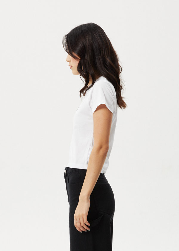 Afends Burnt - Baby Tee White