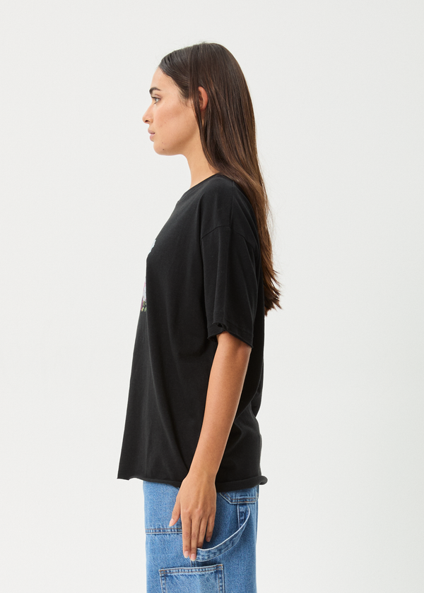 Afends Butterfluer - Oversized Tee Black