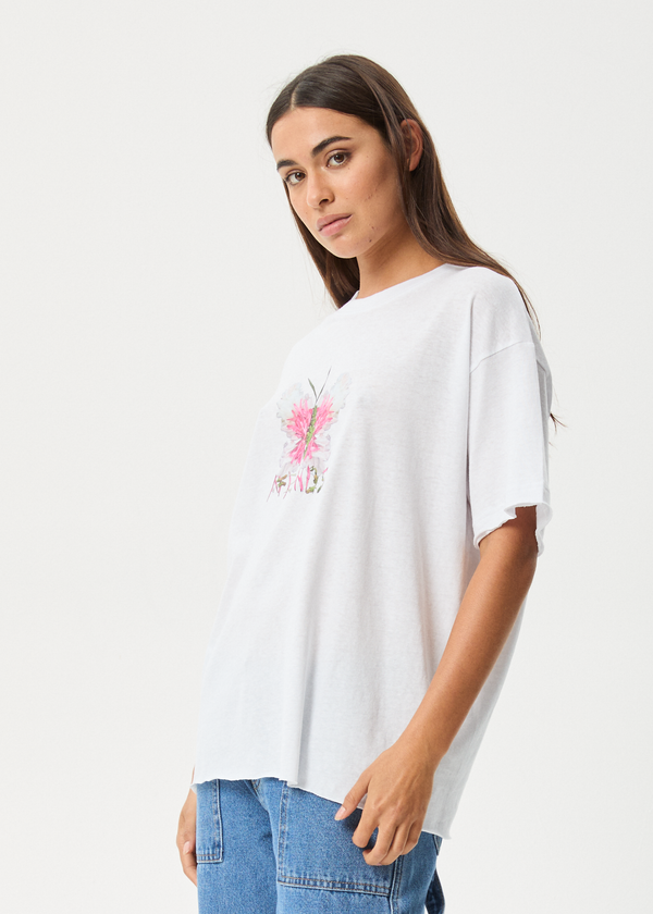 Afends Butterfluer - Oversized Tee White