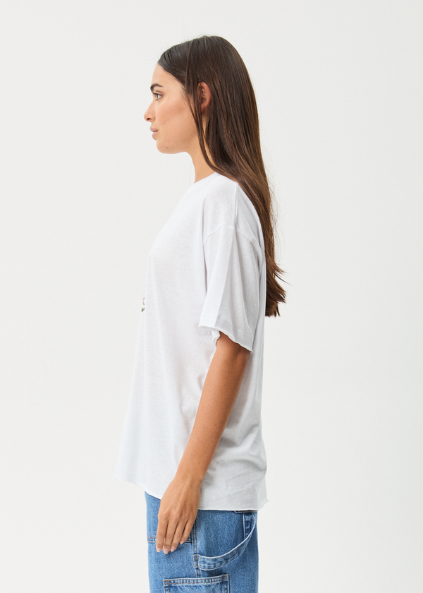 Afends Butterfluer - Oversized Tee White