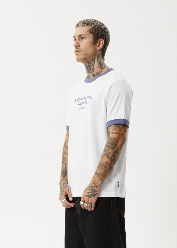 Afends Byron Trip - Ringer Tee White