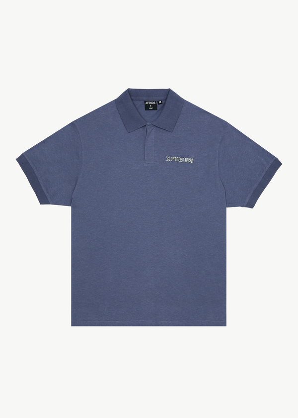 afends Byron Trip - Short Sleeve Polo Shirt Marlin