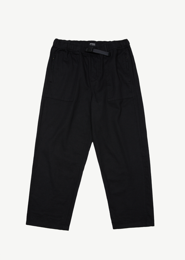 afends Cabal - Elastic Waist Relaxed Pant Black
