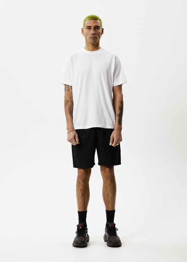 afends Cabal - Elastic Waist Technical Short Black