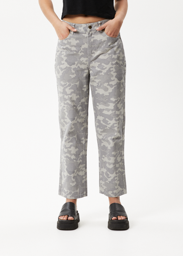 Afends Cadet Shelby - Denim Wide Leg Jean Camo