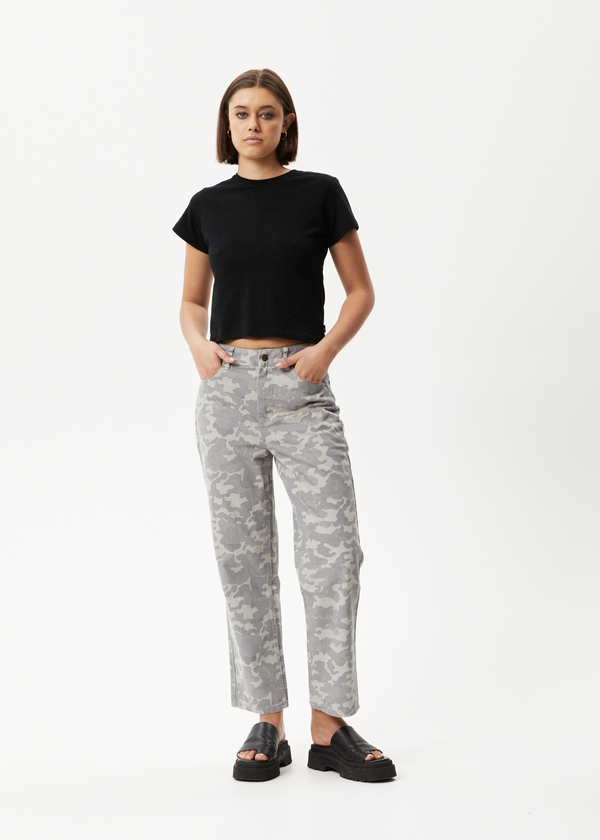 afends Cadet Shelby - Denim Wide Leg Jean Camo