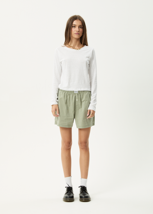 afends Candy - Boxer Short Oil Green