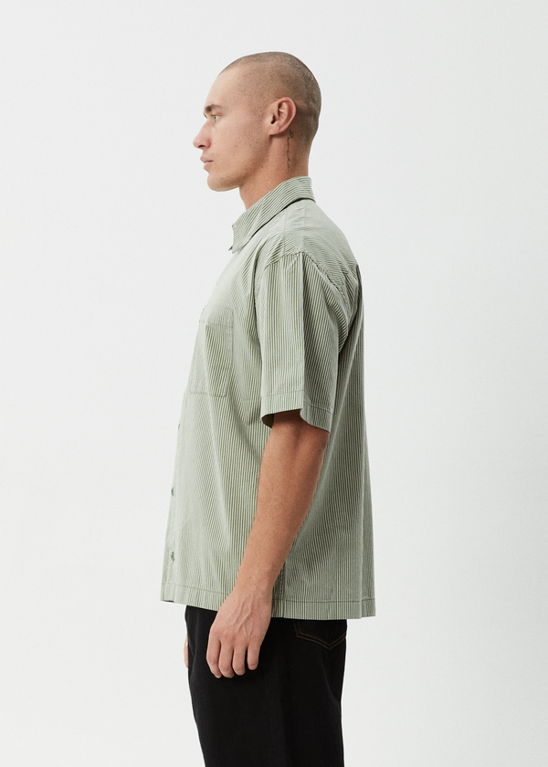 Afends Candy - Short Sleeve Shirt Oil Green