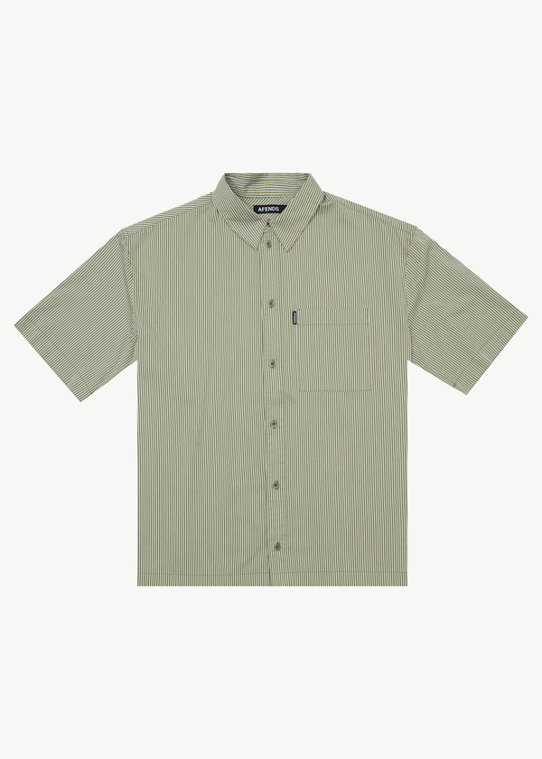 afends Candy - Short Sleeve Shirt Oil Green