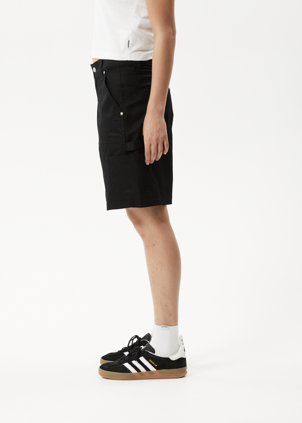 Afends Carly - Low Rise Workwear Short Black
