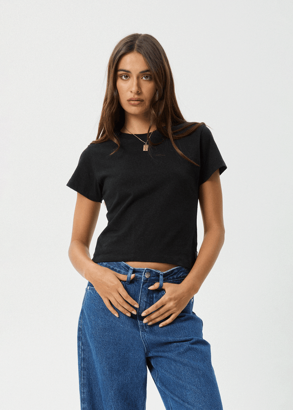 afends Carmen - Baby Tee Black