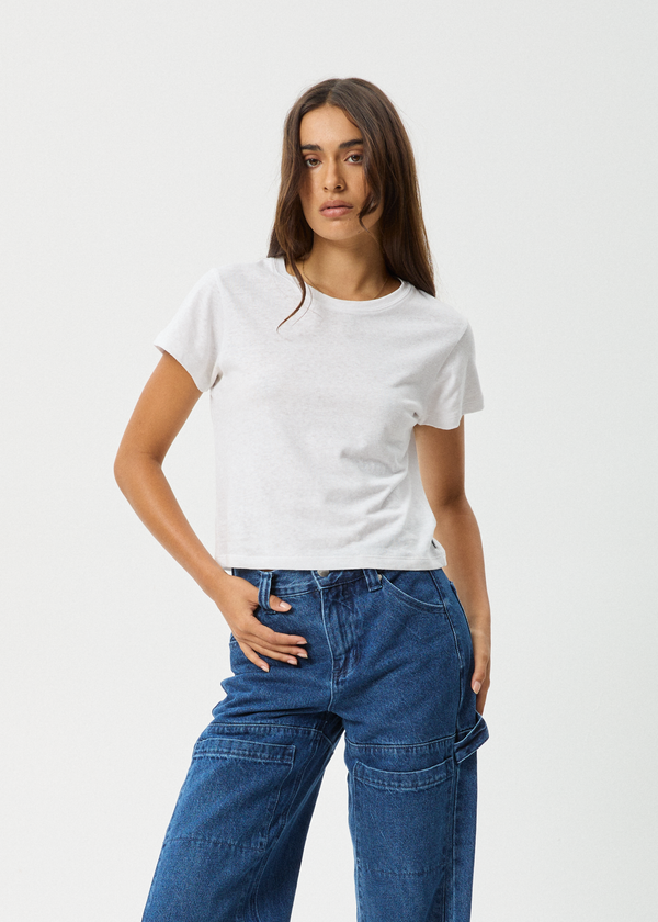 afends Carmen - Baby Tee White