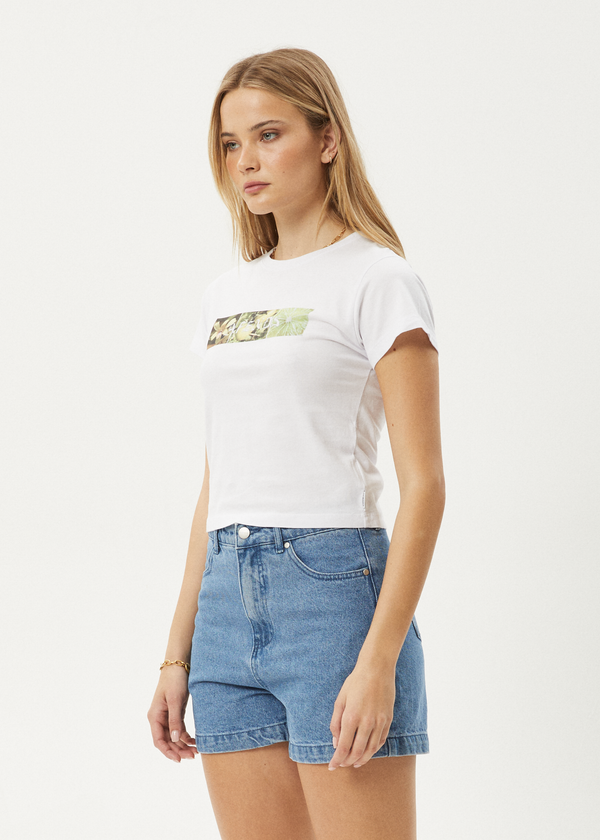 Afends Citrus - Baby Tee White