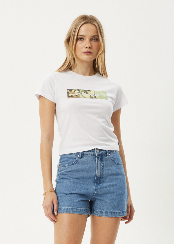 afends Citrus - Baby Tee White