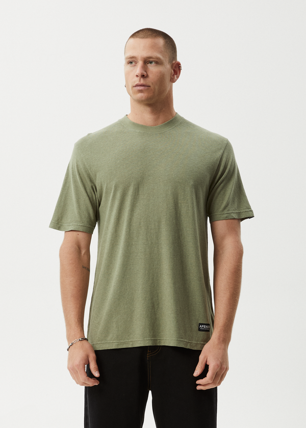 Afends Classic - Retro Tee Oil Green