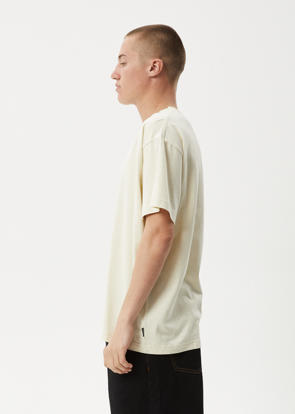 Afends Cloudy - Boxy Tee Limestone