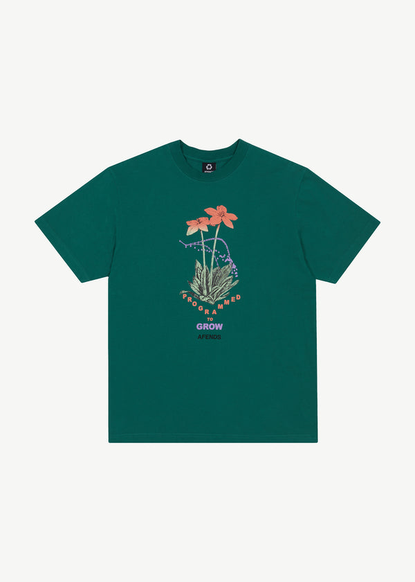 afends Communication - Retro Graphic Tee Emerald