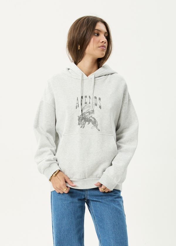 afends Cosmic Cow - Hoodie Grey Marle