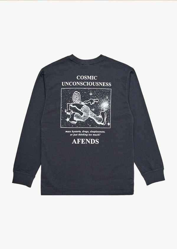 Afends Cosmic - Long Sleeve Tee Charcoal