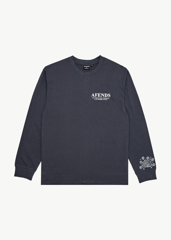 afends Cosmic - Long Sleeve Tee Charcoal