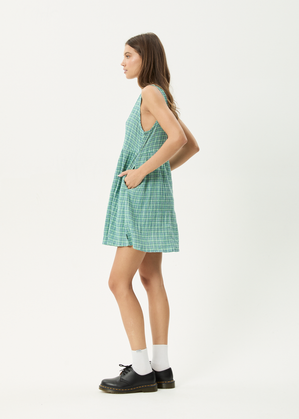 Afends Creator Jesse - Seersucker Mini Dress Pine