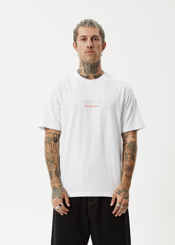 Afends Creator - Retro Tee White