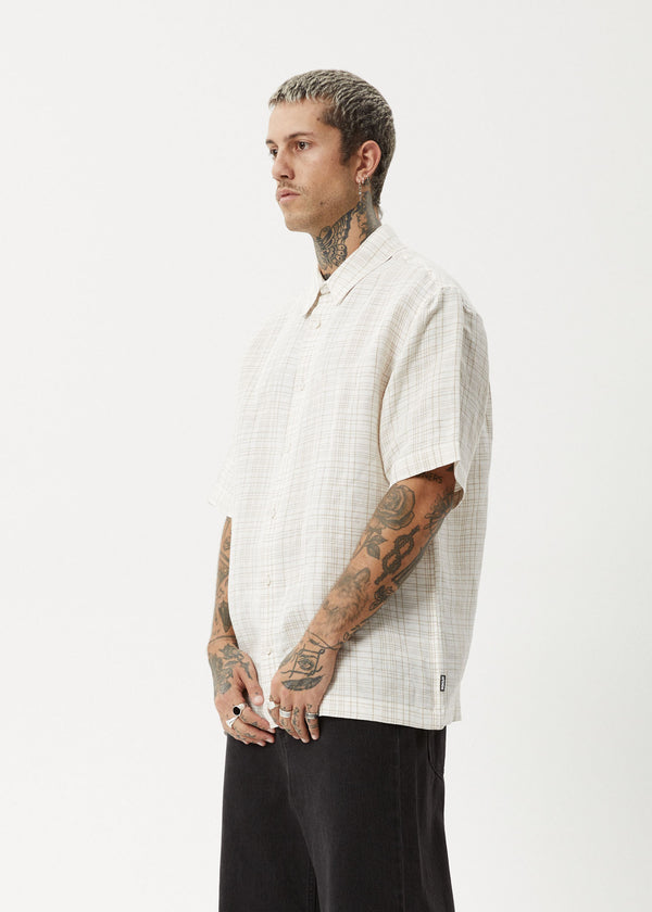 Afends Criss Cross - Short Sleeve Shirt Taupe