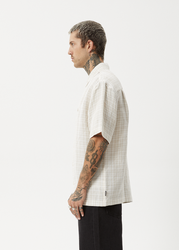 Afends Criss Cross - Short Sleeve Shirt Taupe