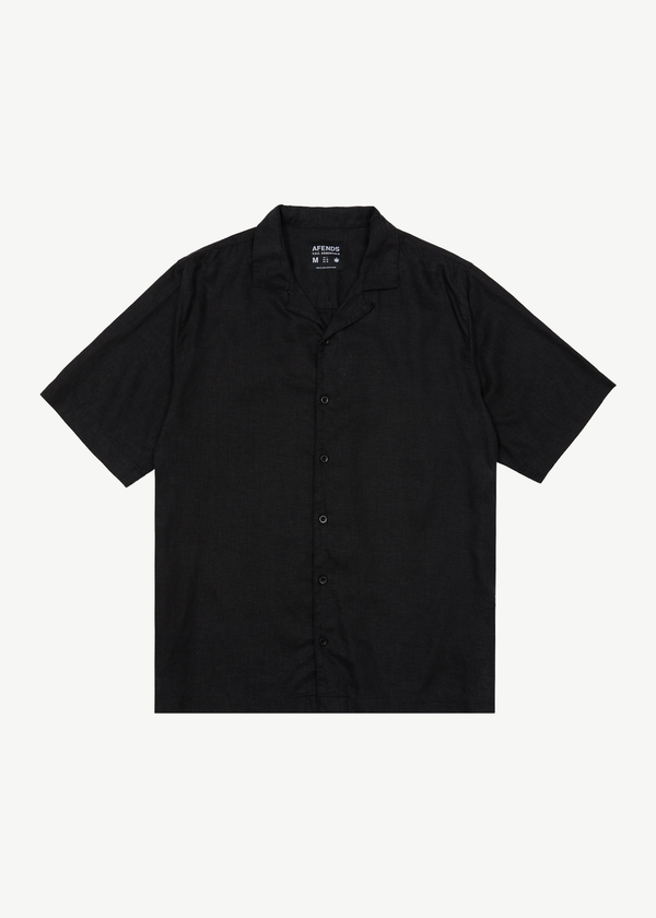 afends Daily - Cuban Short Sleeve Shirt Black