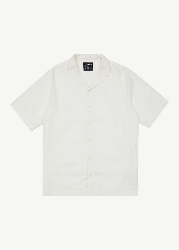 afends Daily - Cuban Short Sleeve Shirt White