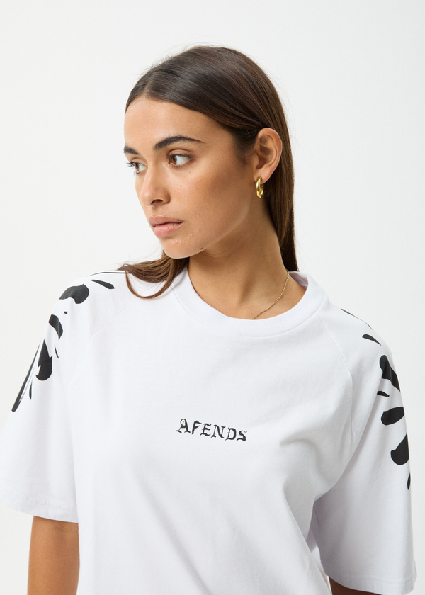 Afends Dash - Oversized Raglan Tee White