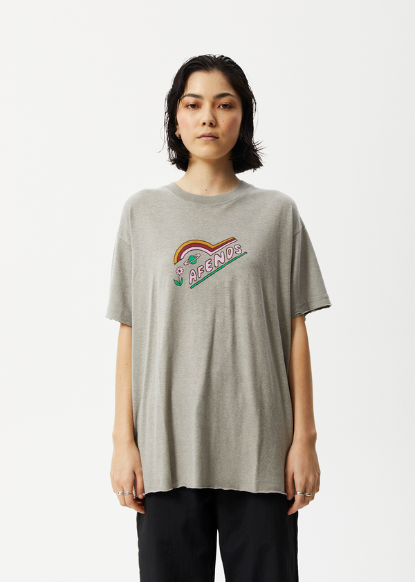 afends Day Dream Slay - Oversized Graphic Tee Olive